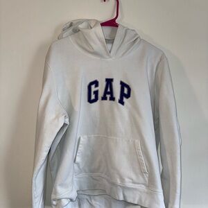 GAP White Hoodie with Blue Logo